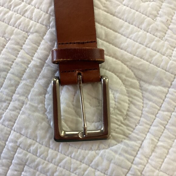 Levi’s Cowhide Leather Brown Belt Men’s Size 34 With Decorative Cutouts & Silver - Picture 5 of 16